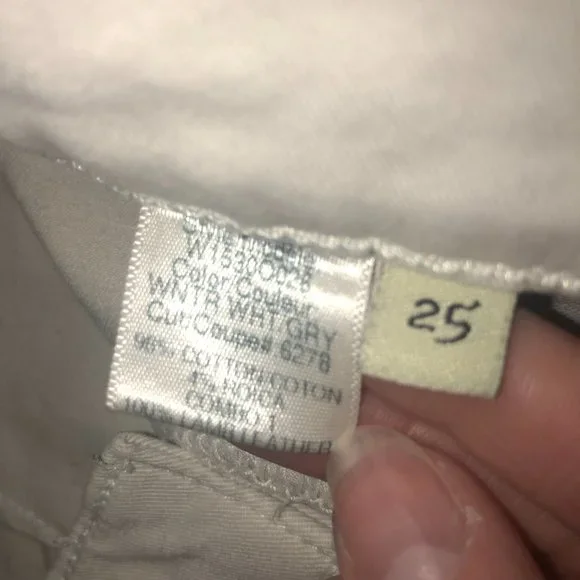 Rag & Bone 25 Cream Gray Skinny Jodhpur Leather Panel Mid-rise - Picture 7 of 12